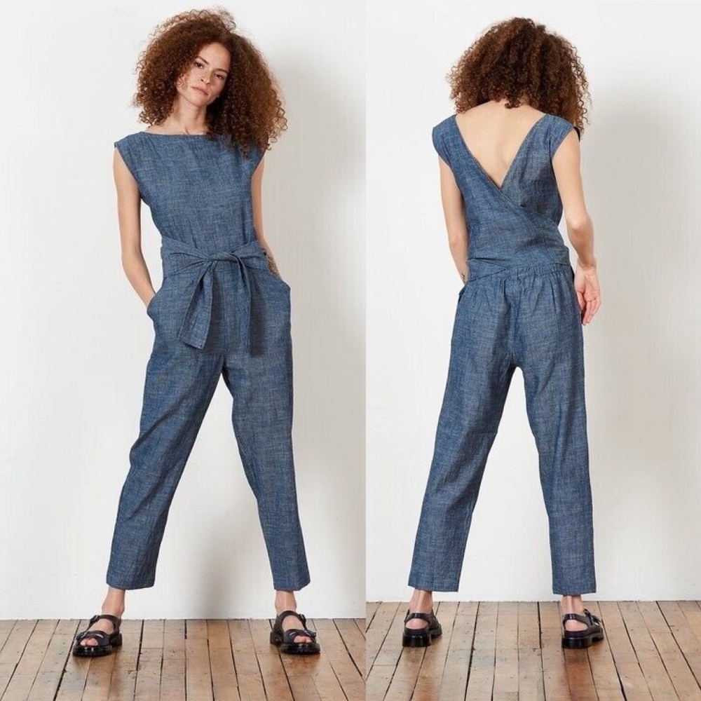 OZMA Matador Jumpsuit in Hemp & Organic Cotton Chambray - M